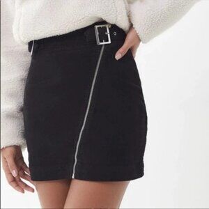 Urban‎ Outfitters Harmony Corduroy Skirt Black X Small Buckles Zipper